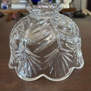 CLEAR Fairy Lamp Replacement Shade For Fifth Avenue 'Portico' W/ Scalloped Rim